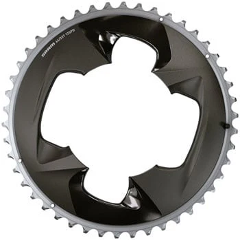 SRAM CHAIN RING ROAD 46T 107BCD 2X12 FORCE POLAR GREY WITH COVER PLATE