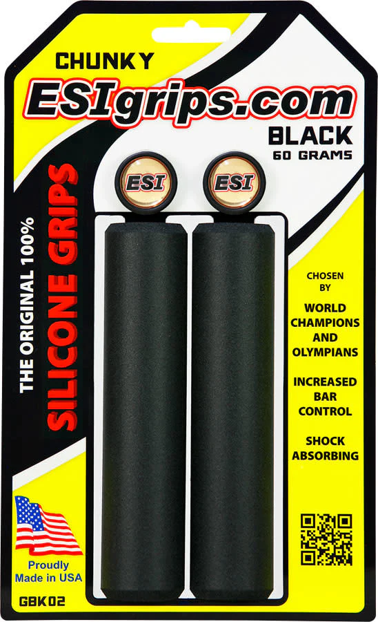 ESI 32mm Chunky Silicone Grips: Black