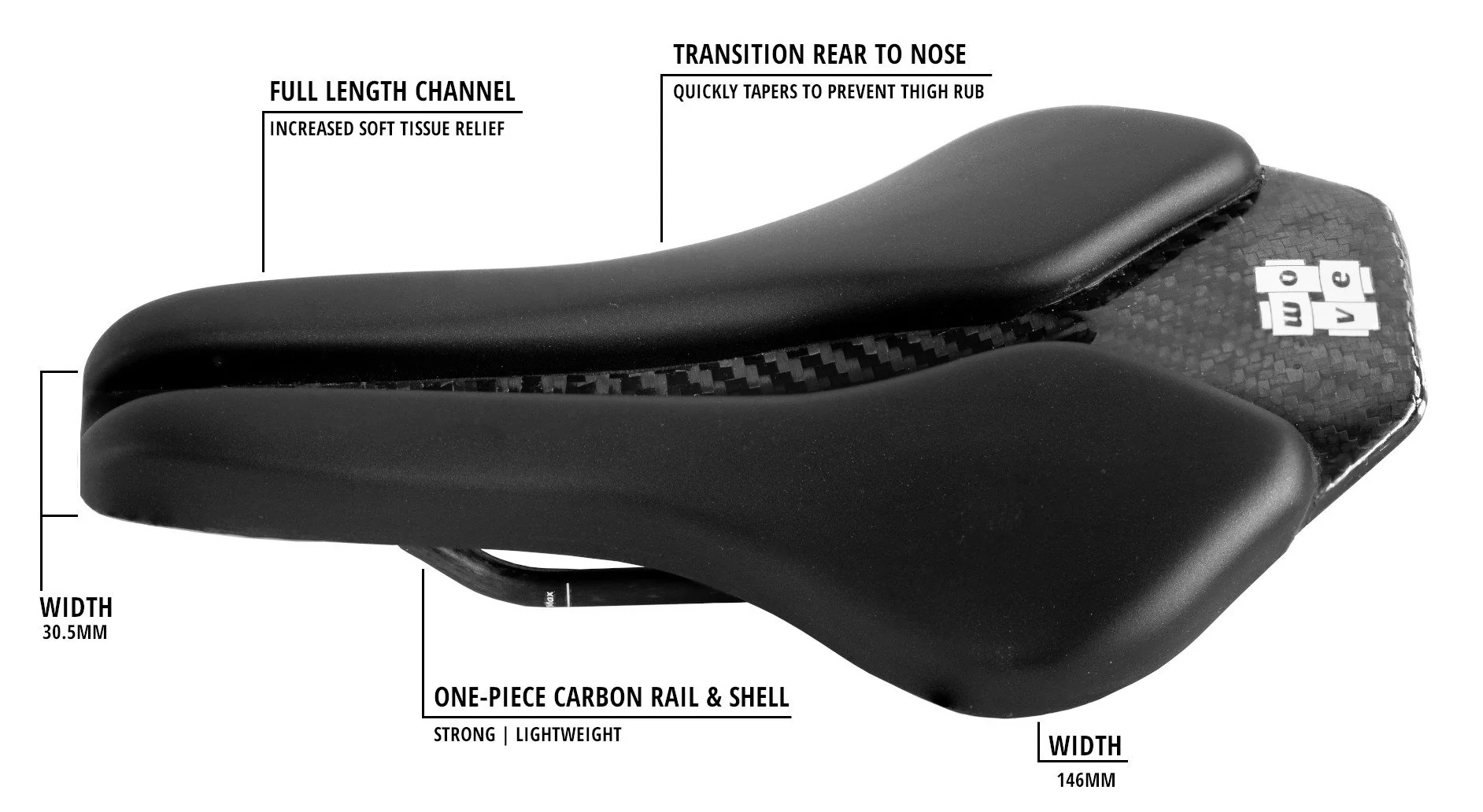 Wove Mags Carbon Saddle 7x9 Rail - Image 7
