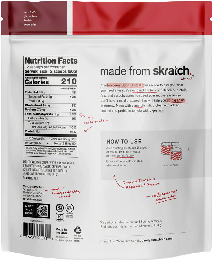 Skratch Labs Sport Recovery Drink Mix 12 Serving - Image 4